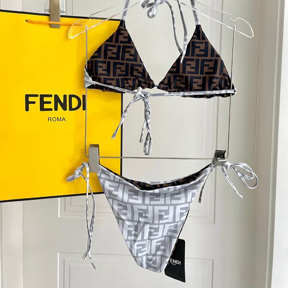 Fendi Reversible Ff Monogram Triangle Bikini Set - image 3